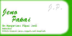 jeno papai business card